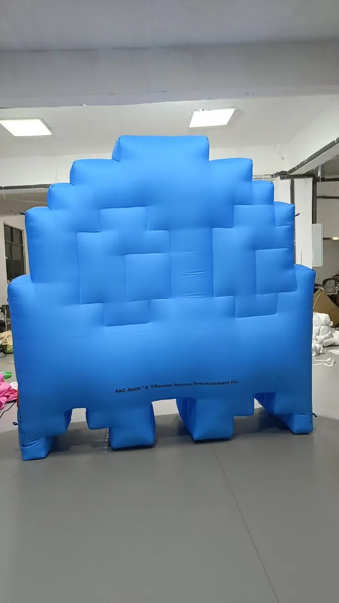 Factory lighting and inflation test for blue ghost character