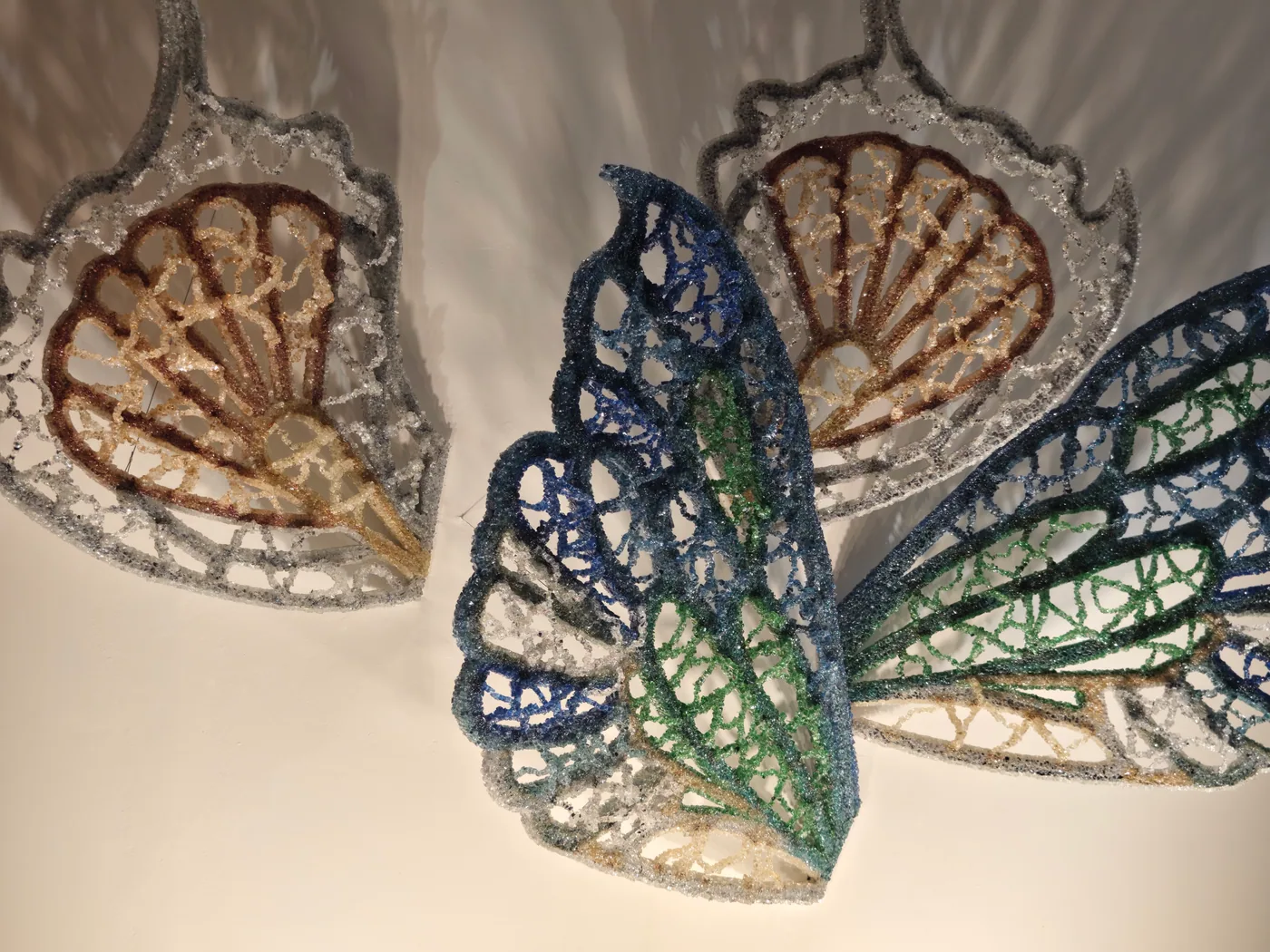 Custom butterfly sculpture detail for Wings of Art