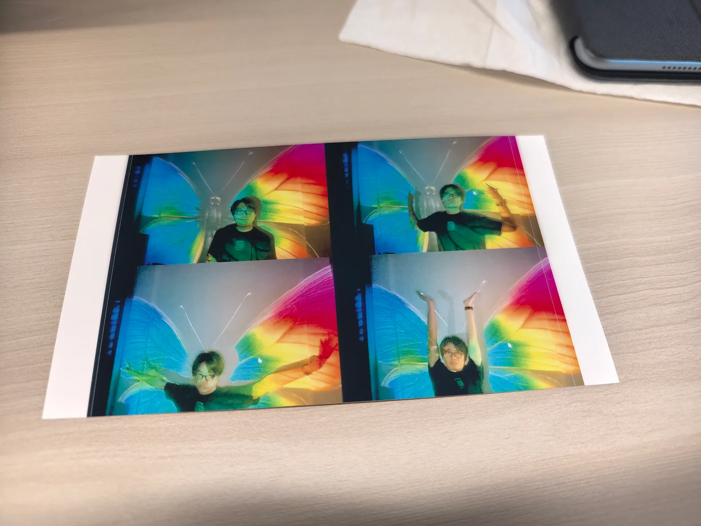 Photo and projection system testing for Wings of Art