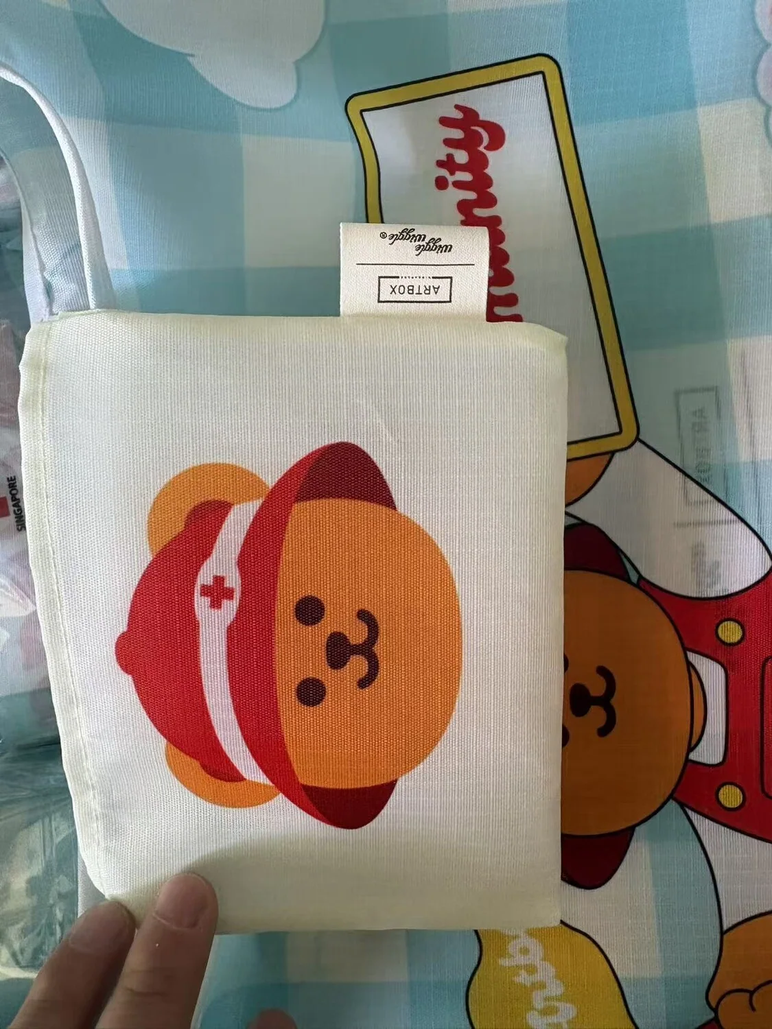Side label sample check on custom foldable bag
