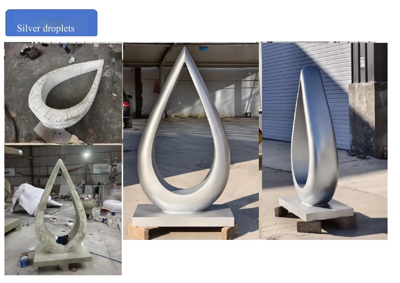 Silver Droplet Sculpture sculpture fabrication reference