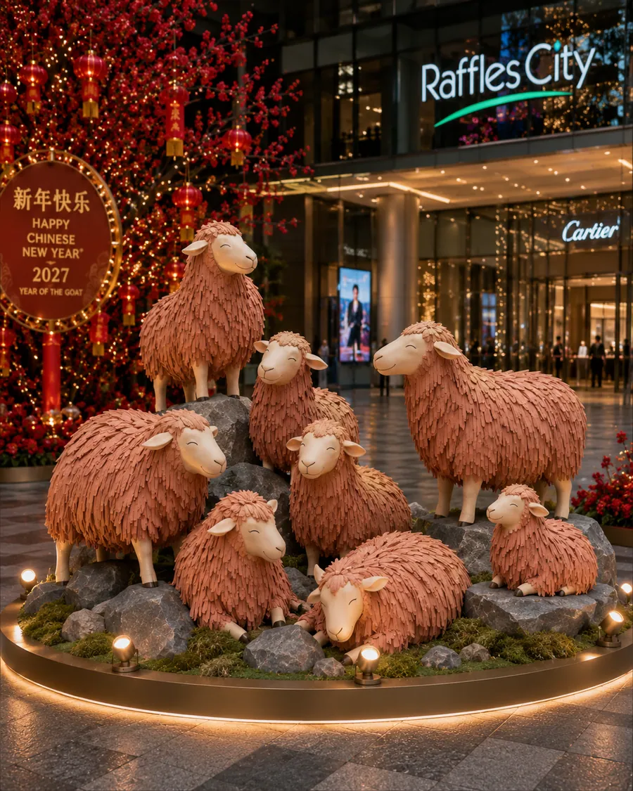 AI concept reference for a premium mixed-material sheep form