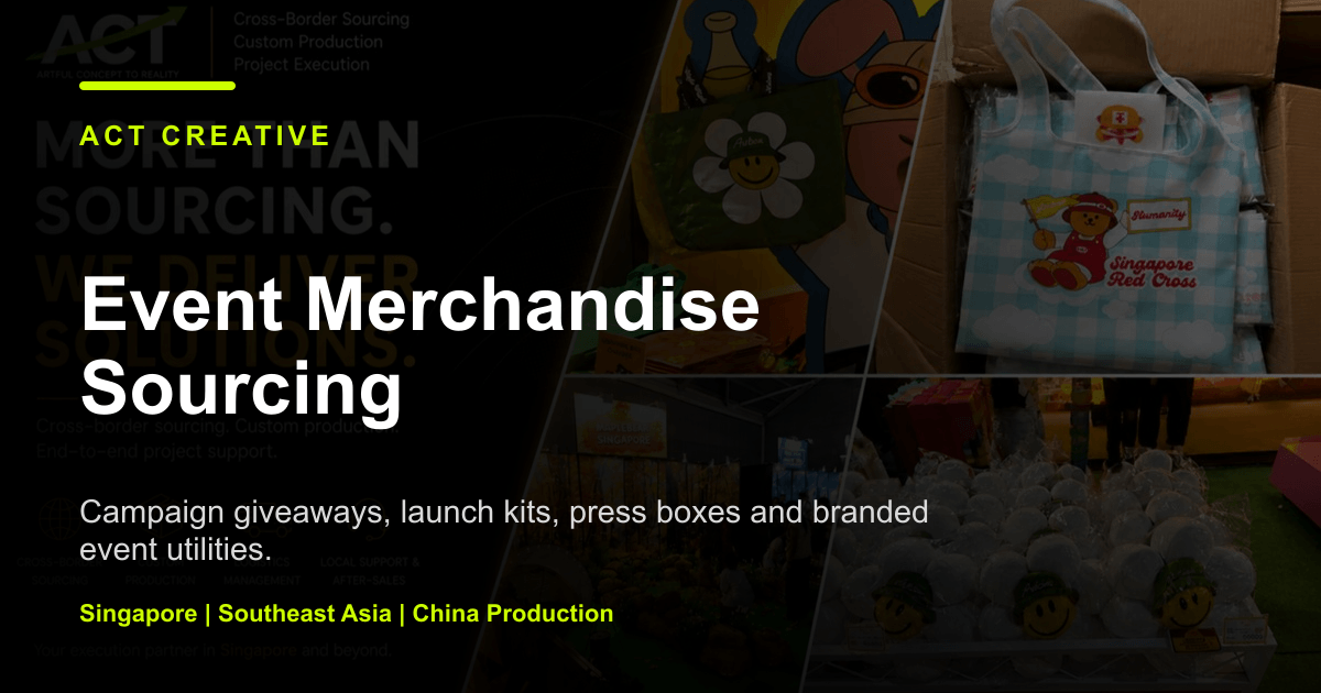 Event merchandise sourcing visual