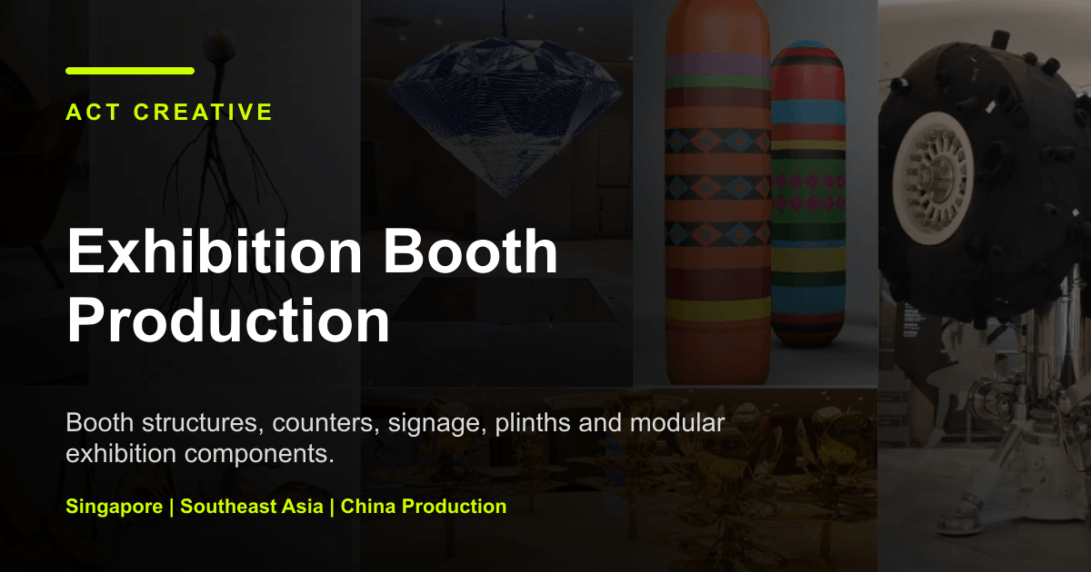 Booth production and logistics visual